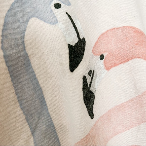 flamingo heart tank top summer baby shirt pastel love zoo bird sweethearts 12M - Picture 2 of 6